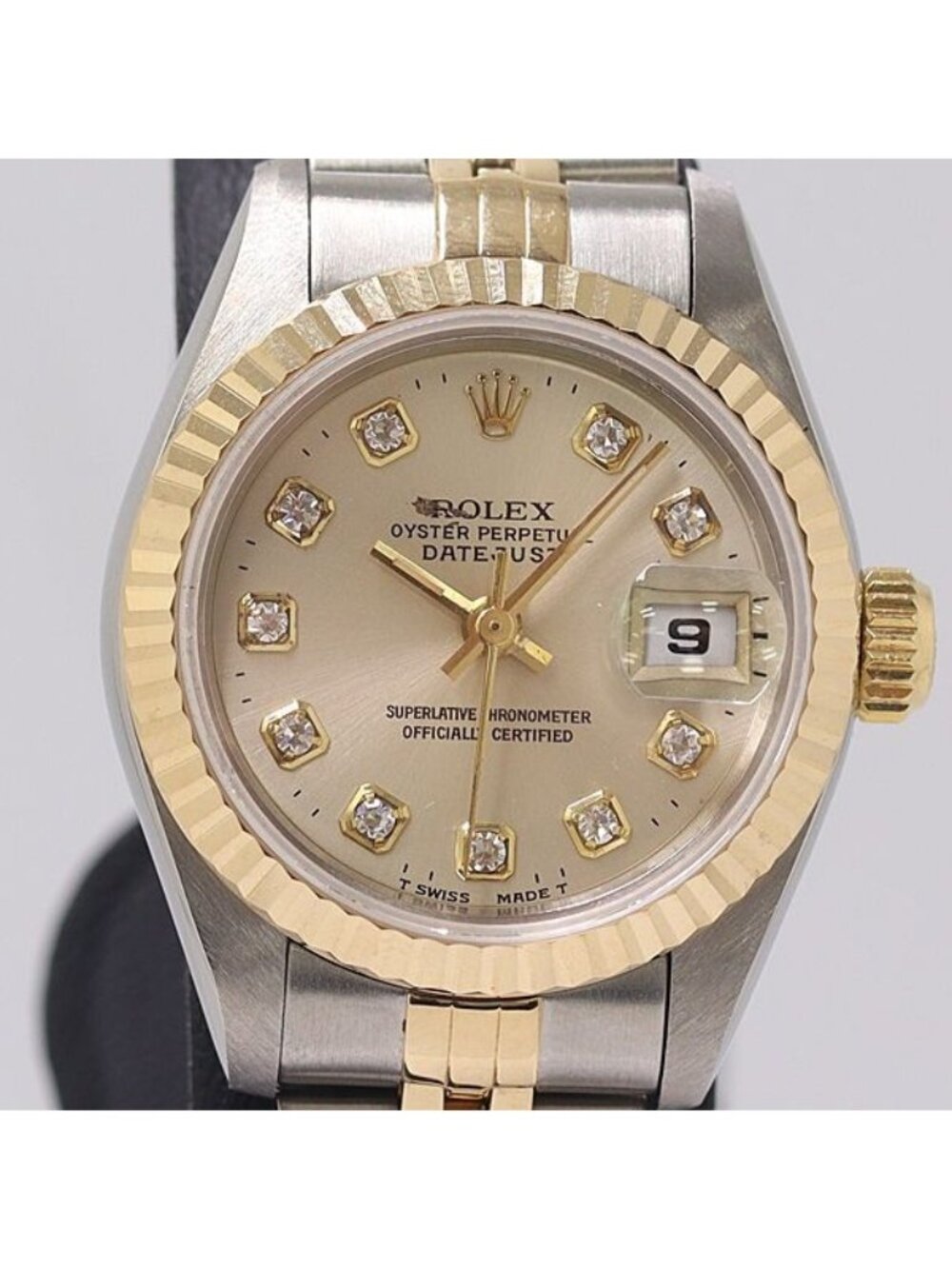 Rolex Datejust Automatic Winding Date Gold Dial Watch